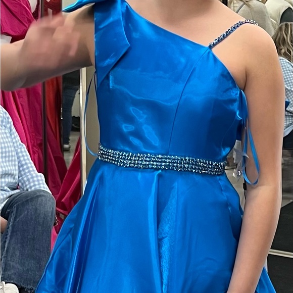 Custom Ashley Lauren hi-lo pageant dress fun runway fashion - Picture 3 of 3